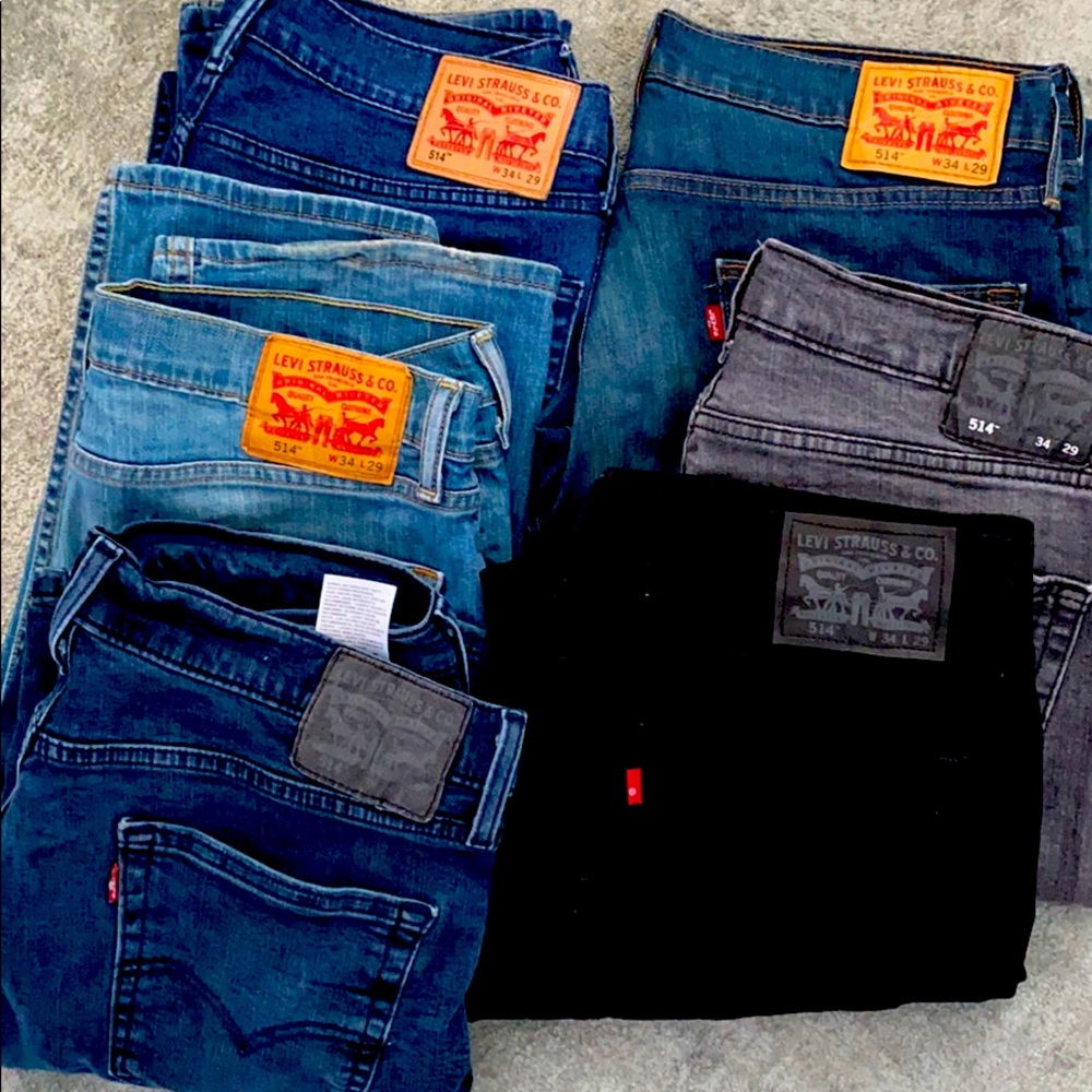 Men’s Levi Jeans. Six pairs all near new.
